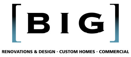 Big Renovations & Design Custom Homes Commercial Sponsor Logo | Golden Paws Assistance Dogs Southwest Florida Organization