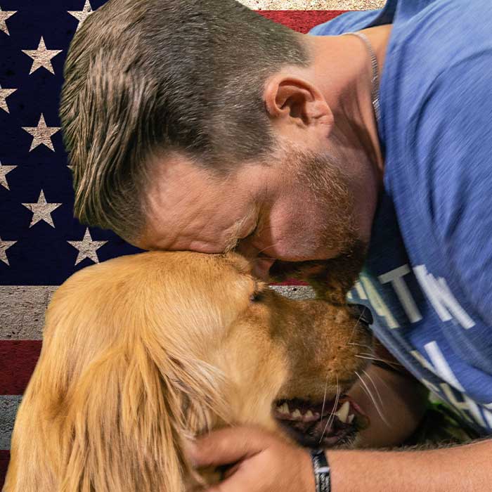 US Army Veteran Jody with his Golden PAWS Assistance Dog Norman