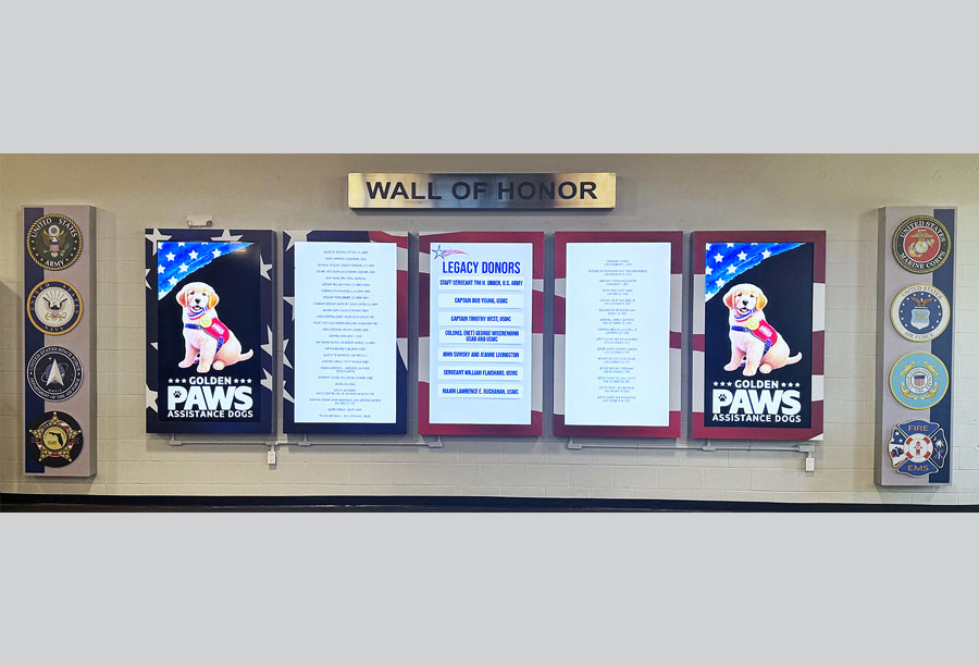 Golden Paws Wall of Honor Campaign | Wall Example